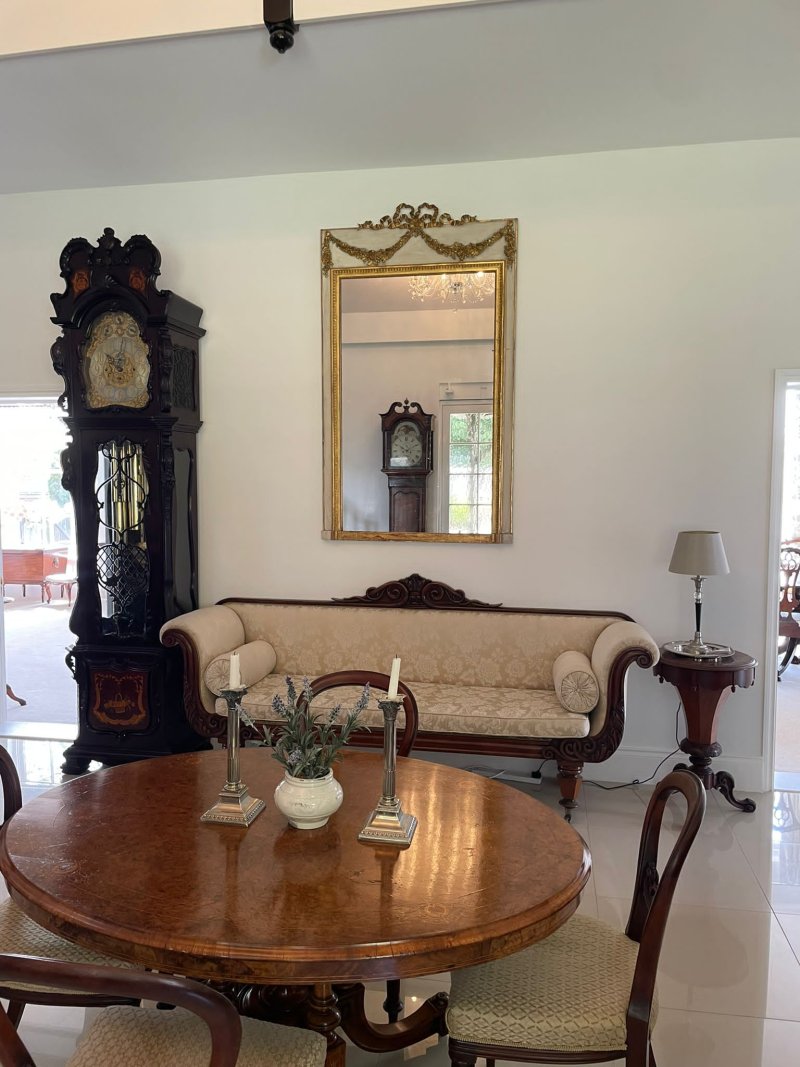 Large Antique Victorian Quality Giltwood and White Painted Overmantle Mirror - Image 2